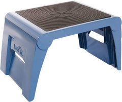 Cramer - 11" High, Navy Folding Step Stool - High Density Plastic, 250 Lb Capacity, Type I Industry Rating - Strong Tooling