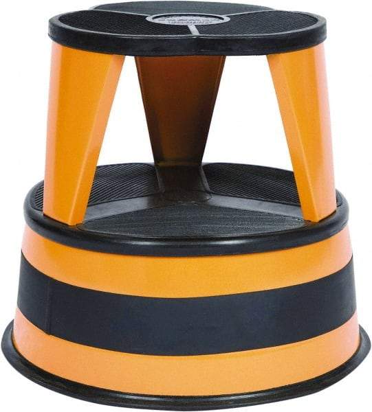 Cramer - 14-1/2" High, Orange Step Stool - Steel, 350 Lb Capacity, Type 1AA Industry Rating - Strong Tooling