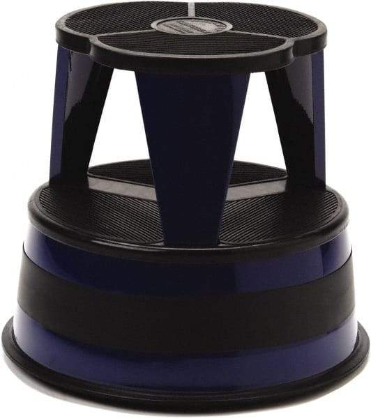 Cramer - 14-1/2" High, Navy Step Stool - Steel, 350 Lb Capacity, Type 1AA Industry Rating - Strong Tooling