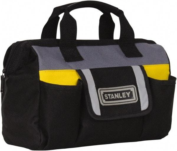 Stanley - Black & Yellow Polyester Tool Bag - 12" Wide x 5" Deep x 10" High - Strong Tooling