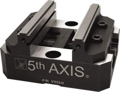 5th Axis - 125mm Jaw Width, 74mm High x 125mm Long x 125mm Wide Vise - For Use with 5 Axis Workholding Systems - Strong Tooling