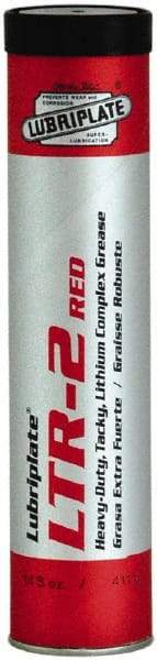 Lubriplate - 14.5 oz Cartridge Lithium Extreme Pressure Grease - Red, Extreme Pressure & High Temperature, 400°F Max Temp, NLGIG 2, - Strong Tooling