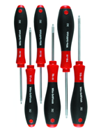 6 Piece - T6; T8; T10; T15; T20; T25mm - Torx SoftFinish® Cushion Grip Screwdriver Set - Strong Tooling