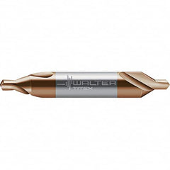 Walter-Titex - Metric Plain Cut 60° Incl Angle Solid Carbide Combo Drill & Countersink - Strong Tooling