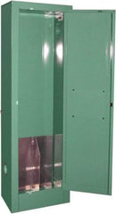 Securall Cabinets - 1 Door, Green Steel Standard Safety Cabinet for Flammable and Combustible Liquids - 44" High x 14" Wide x 9" Deep, Manual Closing Door, 3 Point Key Lock, D, E Cylinder Capacity - Strong Tooling