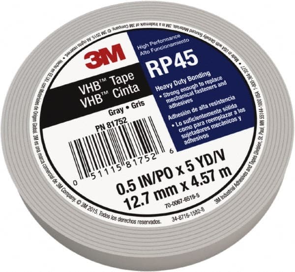 3M - 3/4" x 5 Yd Acrylic Adhesive Double Sided Tape - 0.04" Thick, Polyethylene Foam Liner, Series RP45 - Strong Tooling