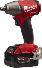 Milwaukee Tool - 1/2" Drive 18 Volt Pistol Grip Cordless Impact Wrench & Ratchet - 2,500 RPM, 0 to 3,200 BPM, 220 Ft/Lb Torque, 2 Lithium-Ion Batteries Included - Strong Tooling