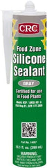 CRC - 10.1 oz Cartridge Gray Hydroxy-Terminated Polydimethylsiloxane/Silica Food Grade Silicone Sealant - -70 to 400°F Operating Temp, 60 min Tack Free Dry Time, 24 hr Full Cure Time - Strong Tooling