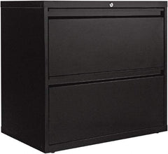 ALERA - 30" Wide x 28.38" High x 19-1/4" Deep, 2 Drawer Lateral File - Steel, Black - Strong Tooling