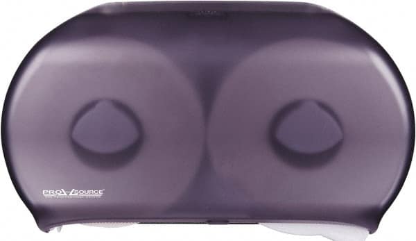 PRO-SOURCE - Jumbo Double Roll Plastic Toilet Tissue Dispenser - 19-3/4" Wide x 6" High x 12-1/4" Deep, Black - Strong Tooling