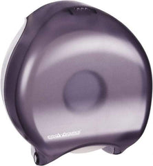 PRO-SOURCE - Jumbo Single Roll Plastic Toilet Tissue Dispenser - 11" Wide x 12-1/4" High x 6-1/4" Deep, Black - Strong Tooling