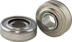 USDI - 1 Row, 3-1/16" OD, 1-1/16" Hex Single Shield Conveyor Roller Bearing - 603 Lb Capacity, 550 Max RPM, Steel with Zinc Housing - Strong Tooling