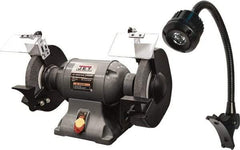 Jet - 10" Wheel Diam x 1" Wheel Width, 1-1/2 hp Grinder - 1" Arbor Hole Diam, 1 Phase, 1,720 Max RPM, 115 Volts - Strong Tooling