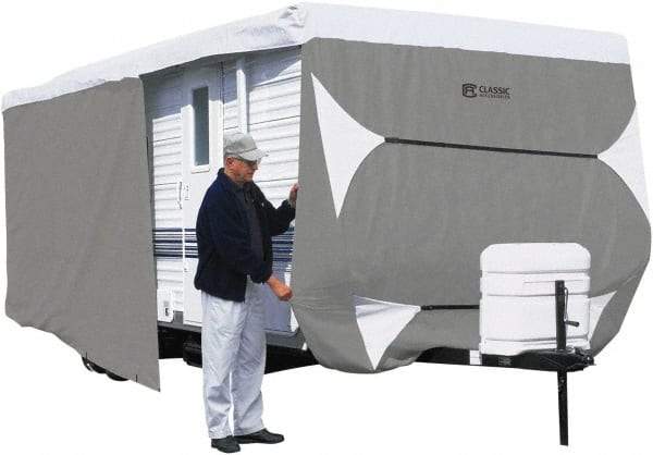 Classic Accessories - Polypropylene RV Protective Cover - 22 to 23' Long x 118" High, Gray and White - Strong Tooling