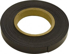 Mag-Mate - 300" Long x 1" Wide x 1/32" Thick Flexible Magnetic Strip - 8 Lb Max Pull Force, 4 Linear Ft/Lb Magnetic Pull Force, Plain Back, Dark Brown - Strong Tooling