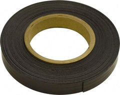 Mag-Mate - 300" Long x 1" Wide x 1/16" Thick Flexible Magnetic Strip - 12 Lb Max Pull Force, 6 Linear Ft/Lb Magnetic Pull Force, Plain Back, Dark Brown - Strong Tooling