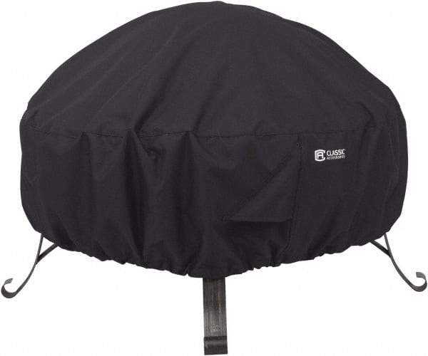 Classic Accessories - Polyester Fire Pit Protective Cover - 30" Diam x 12" High, Black - Strong Tooling