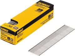 DeWALT - 18 Gauge 1" Long Brad Nails for Power Nailers - Steel, Bright Finish, Smooth Shank, Straight Stick Collation, Brad Head, Chisel Point - Strong Tooling