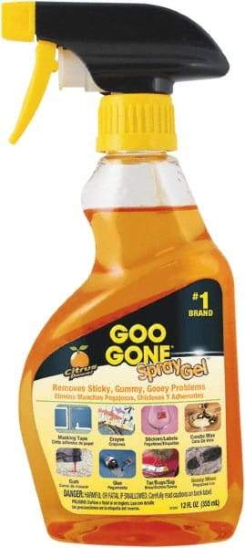 Goo Gone - 12 oz Spray Bottle Adhesive Remover - Removes Adhesives, Gum, Tar, Crayon, Scuff Marks, Wax, Sap - Strong Tooling