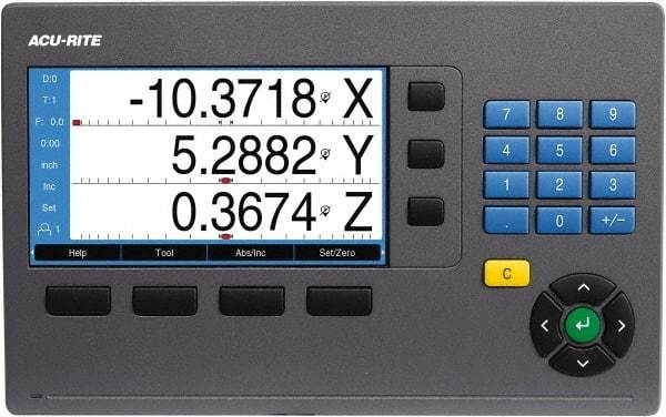 Acu-Rite - 3 Axes, Milling, Lathe & Grinding Compatible DRO Counter - Color TFT Display - Strong Tooling