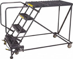 Ballymore - 30" 3 Step Single Entry Work Platform - Rolling Work Platform, 800 Lb Capacity, 30" Platform Height, 33" Base Width x 53" Base Depth, Grip Strut - Strong Tooling