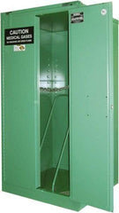 Securall Cabinets - 2 Door, Green Steel Standard Safety Cabinet for Flammable and Combustible Liquids - 67" High x 34" Wide x 34" Deep, Self Closing Door, 3 Point Key Lock, H Cylinder Capacity - Strong Tooling