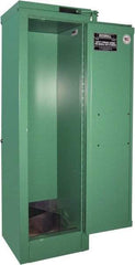 Securall Cabinets - 1 Door, Green Steel Standard Safety Cabinet for Flammable and Combustible Liquids - 46" High x 14" Wide x 13-5/8" Deep, Self Closing Door, 3 Point Key Lock, D, E Cylinder Capacity - Strong Tooling