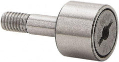 Accurate Bushing - 1-1/4" Roller Diam x 3/4" Width, 1/2" Stud Diam x 1-1/4" Length, Stud Cam Follower - Stainless Steel, 5/8" Thread Length, 1/2-20 Thread, 2" OAL, 2,750 Lb Dynamic Cap - Strong Tooling