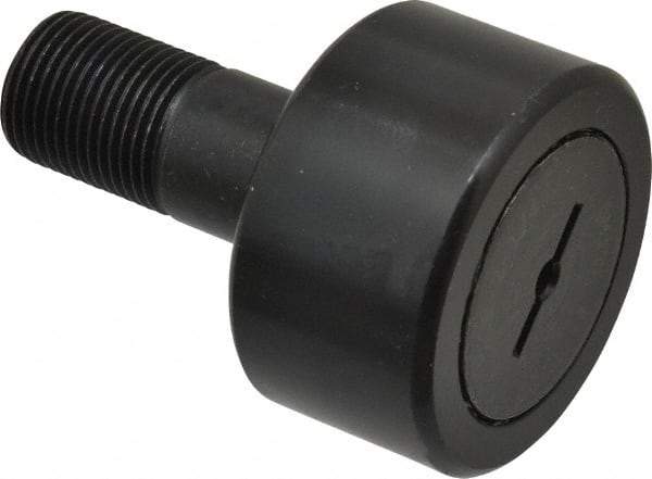 Accurate Bushing - 2-1/4" Roller Diam x 1-1/4" Width, 7/8" Stud Diam x 2" Length, Stud Cam Follower - Steel, 1" Thread Length, 7/8-14 Thread, 3-1/4" OAL, 10,370 Lb Dynamic Cap, 10,700 Lb Static Cap - Strong Tooling