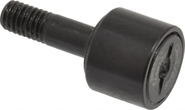 Accurate Bushing - 1/2" Roller Diam x 3/8" Width, 0.19" Stud Diam x 5/8" Length, Stud Cam Follower - Steel, 1/4" Thread Length, 10-32 Thread, 1" OAL, 970 Lb Dynamic Cap, 720 Lb Static Cap - Strong Tooling