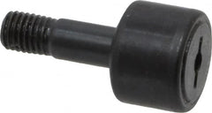 Accurate Bushing - 5/8" Roller Diam x 7/16" Width, 1/4" Stud Diam x 3/4" Length, Stud Cam Follower - Steel, 5/16" Thread Length, 1/4-28 Thread, 1-3/16" OAL, 1,320 Lb Dynamic Cap, 1,250 Lb Static Cap - Strong Tooling