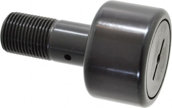 Accurate Bushing - 2" Roller Diam x 1-1/4" Width, 7/8" Stud Diam x 2" Length, Stud Cam Follower - Steel, 1" Thread Length, 7/8-14 Thread, 3-1/4" OAL, 10,370 Lb Dynamic Cap, 10,700 Lb Static Cap - Strong Tooling