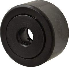 Accurate Bushing - 5/8" Bore, 2-1/4" Roller Diam x 1-1/4" Roller Width, Steel Yoke Cam Follower - 10,370 Lb Dynamic Load Capacity, 1-5/16" Overall Width - Strong Tooling