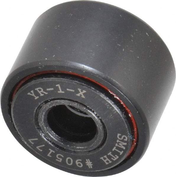 Accurate Bushing - 5/16" Bore, 1" Roller Diam x 5/8" Roller Width, Steel Yoke Cam Follower - 3,030 Lb Dynamic Load Capacity, 11/16" Overall Width - Strong Tooling