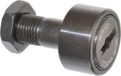 Accurate Bushing - 22mm Roller Diam x 12mm Width, 10mm Stud Diam x 23mm Length, Stud Cam Follower - Steel, 12mm Thread Length, M10x1 Thread, 36mm OAL, 5,700 N Dynamic Cap, 6,500 N Static Cap - Strong Tooling