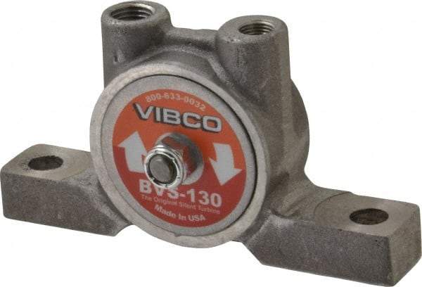 Vibco - 75 Lb. Force, 5-1/2 Cubic Feet per Minute, 10,500 RPM, 67 Decibel, Pneumatic Vibrator - 4-7/8" Long x 1-7/8" Wide x 2-3/4" High, 1/8 Port Inlet, 1/4 Port Outlet - Strong Tooling