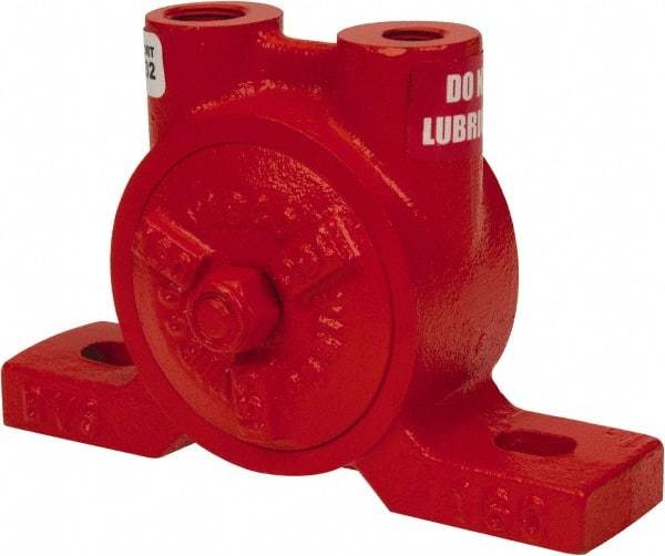 Vibco - 160 Lb. Force, 8 Cubic Feet per Minute, 11,000 RPM, 70 Decibel, Pneumatic Vibrator - 5-3/16" Long x 2-3/4" Wide x 3-7/16" High, 1/4 Port Inlet, 3/8 Port Outlet - Strong Tooling