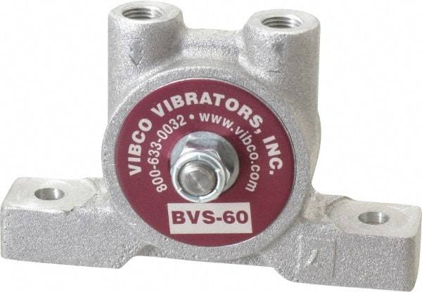 Vibco - 20 Lb. Force, 4 Cubic Feet per Minute, 12,000 RPM, 66 Decibel, Pneumatic Vibrator - 3-7/8" Long x 1-3/16" Wide x 2-3/8" High, 1/8 Port Inlet, 1/8 Port Outlet - Strong Tooling