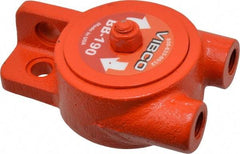 Vibco - ,250 Lb. Force, 11 Cubic Feet per Minute, 15,500 RPM, 77 Decibel, Pneumatic Vibrator - 4-1/8" Long x 2" Wide x 2-9/16" High, 1/4 Port Inlet, 1/4 Port Outlet - Strong Tooling