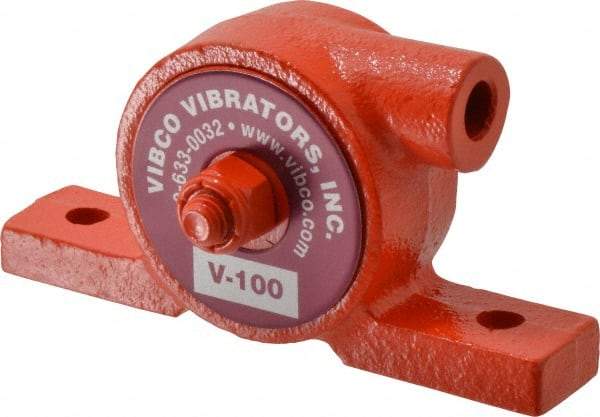 Vibco - 55 Lb. Force, 6 Cubic Feet per Minute, 24,000 RPM, 75 Decibel, Pneumatic Vibrator - 3-7/8" Long x 3/4" Wide x 2" High, 1/8 Port Inlet, 1/8 Port Outlet - Strong Tooling