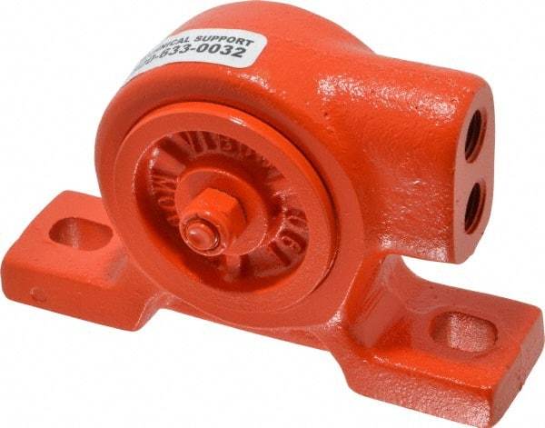 Vibco - 260 Lb. Force, 11 Cubic Feet per Minute, 16,000 RPM, 73 Decibel, Pneumatic Vibrator - 5-1/16" Long x 1-5/16" Wide x 3" High, 1/4 Port Inlet, 1/4 Port Outlet - Strong Tooling