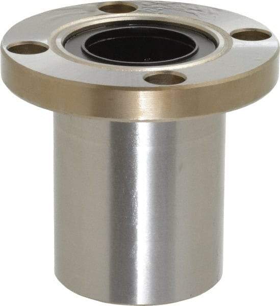 Value Collection - 1" ID, Round Flanged Single Linear Bearing - 1-9/16" OD - Strong Tooling