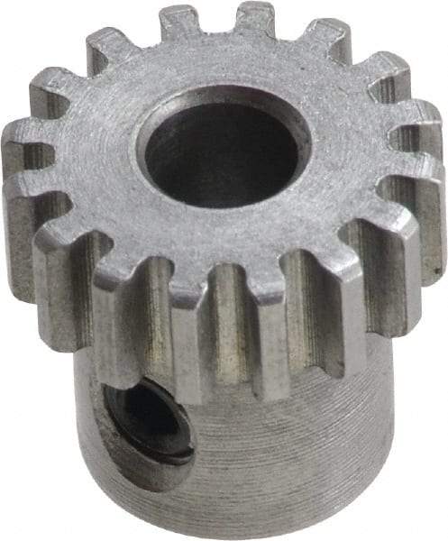 Boston Gear - 5 Pitch, 4" Pitch Diam, 20 Tooth Spur Gear - 1-3/4" Face Width, 1-1/16" Bore Diam, 3.38" Hub Diam, 14.5° Pressure Angle, Steel - Strong Tooling