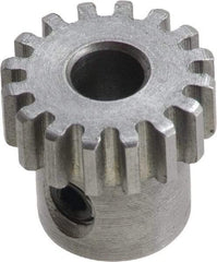 Boston Gear - 5 Pitch, 4" Pitch Diam, 20 Tooth Spur Gear - 1-3/4" Face Width, 1-1/16" Bore Diam, 3.38" Hub Diam, 14.5° Pressure Angle, Steel - Strong Tooling