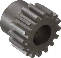 Boston Gear - 16 Pitch, 1" Pitch Diam, 16 Tooth Spur Gear - 1/2" Face Width, 1/2" Bore Diam, 0.81" Hub Diam, 14.5° Pressure Angle, Steel - Strong Tooling