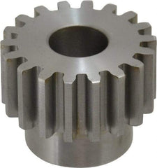 Boston Gear - 12 Pitch, 1-1/2" Pitch Diam, 18 Tooth Spur Gear - 3/4" Face Width, 5/8" Bore Diam, 1.15" Hub Diam, 14.5° Pressure Angle, Steel - Strong Tooling