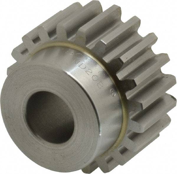 Boston Gear - 12 Pitch, 1.667" Pitch Diam, 20 Tooth Spur Gear - 3/4" Face Width, 5/8" Bore Diam, 1.32" Hub Diam, 14.5° Pressure Angle, Steel - Strong Tooling