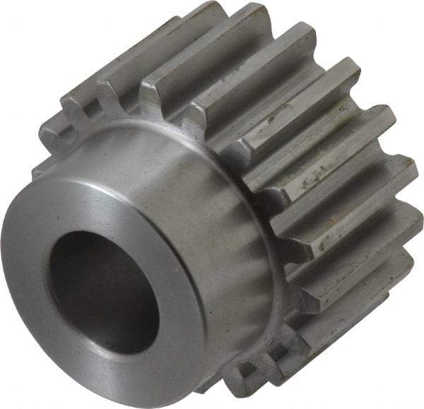 Boston Gear - 10 Pitch, 1.8" Pitch Diam, 18 Tooth Spur Gear - 1" Face Width, 3/4" Bore Diam, 1.42" Hub Diam, 14.5° Pressure Angle, Steel - Strong Tooling