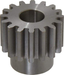 Boston Gear - 8 Pitch, 2" Pitch Diam, 16 Tooth Spur Gear - 1-1/4" Face Width, 7/8" Bore Diam, 1.56" Hub Diam, 14.5° Pressure Angle, Steel - Strong Tooling