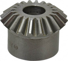 Boston Gear - 16 Pitch, 1-1/4" Pitch Diam, 20 Tooth Miter Gear - 0.28" Face Width, 7/16" Bore Diam, 1" Hub Diam, 20° Pressure Angle, Steel - Strong Tooling